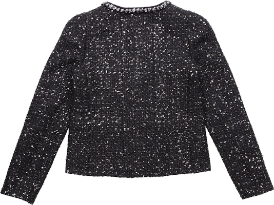 (Women) CHANEL SS22 Sparkling Tweed Long Sleeve Jacket Early Spring Black P72409-V63795-NG797 Lookbook (Women) CHANEL SS22 Sparkling Tweed Long Sleeve Jacket Early Spring Black P72409-V63795-NG797