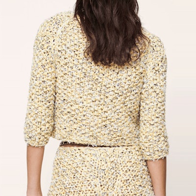 (Women) CHANEL SS22 Yellow Knit Cardigan for Women Short Button-Up Design P72469-K10408-NH271 Shop (Women) CHANEL SS22 Yellow Knit Cardigan for Women Short Button-Up Design P72469-K10408-NH271