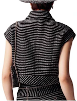 Lookbook (Women) CHANEL SS23 Black Cotton Tweed Button-Up Vest. P74408-V65951-NM465