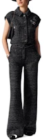 Shop (Women) CHANEL SS23 Black Cotton Tweed Button-Up Vest. P74408-V65951-NM465