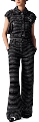 (Women) CHANEL SS23 Black Cotton Tweed Button-Up Vest. P74408-V65951-NM465 Shop (Women) CHANEL SS23 Black Cotton Tweed Button-Up Vest. P74408-V65951-NM465