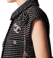 Details for (Women) CHANEL SS23 Black Cotton Tweed Button-Up Vest. P74408-V65951-NM465