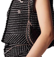 Sizing (Women) CHANEL SS23 Black Cotton Tweed Button-Up Vest. P74408-V65951-NM465