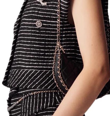 (Women) CHANEL SS23 Black Cotton Tweed Button-Up Vest. P74408-V65951-NM465 Sizing (Women) CHANEL SS23 Black Cotton Tweed Button-Up Vest. P74408-V65951-NM465