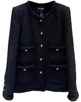 (Women) CHANEL SS23 Black Round Neck Long Sleeve Knit Cardigan. P75863-V19676-NU983 (Women) CHANEL SS23 Black Round Neck Long Sleeve Knit Cardigan. P75863-V19676-NU983