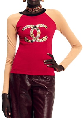 (Women) CHANEL SS23 Logo Contrast Knit Crewneck Long Sleeve Sweater Multicolor P75281-V22445-NP337 Buy (Women) CHANEL SS23 Logo Contrast Knit Crewneck Long Sleeve Sweater Multicolor P75281-V22445-NP337