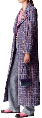(Women) CHANEL SS23 Navy Blue Tweed Double-Breasted Long Coat P74443-V66111-ME566 Shop (Women) CHANEL SS23 Navy Blue Tweed Double-Breasted Long Coat P74443-V66111-ME566