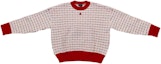 Buy (Women) CHANEL SS23 Red Striped Logo Jacquard Knit Long-Sleeve Sweater. P74151-K10656-NM064