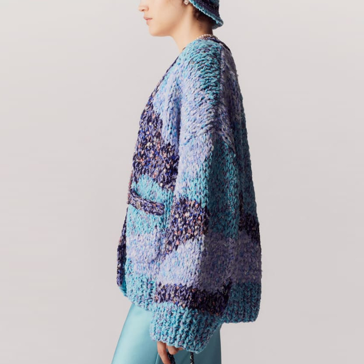 Purchase (W) 香奈兒 SS23 條紋拼色亮片針織開襟衫 多色款 P74708-K10721-NN082