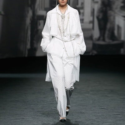 (Women) CHANEL SS23 White Eyelet Long Sleeve Shirt 23C Single-Breasted P74911-V37796-00100 Shop (Women) CHANEL SS23 White Eyelet Long Sleeve Shirt 23C Single-Breasted P74911-V37796-00100