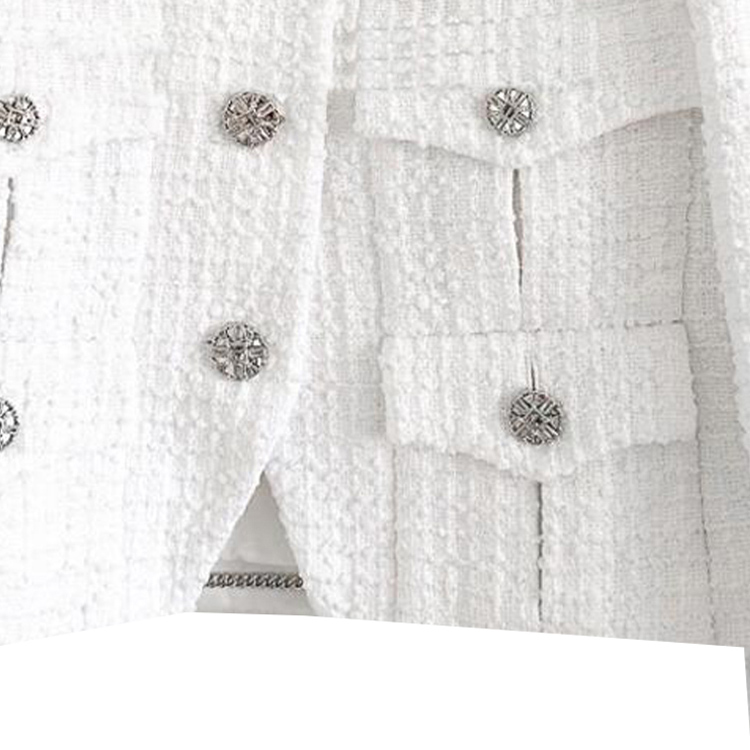 Purchase (W) シャネル SS23 ホワイト 無地 シングルブレスト 長袖 ジャケット P71901-V63373-NG147