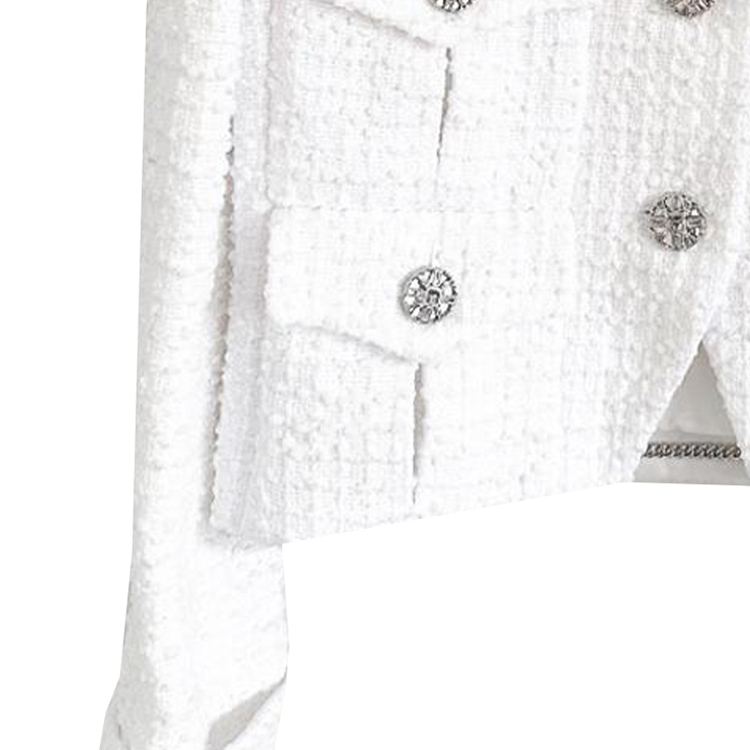 Details for (W) シャネル SS23 ホワイト 無地 シングルブレスト 長袖 ジャケット P71901-V63373-NG147