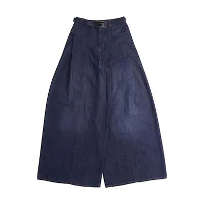 (Women) CHANEL SS23 Wide-Leg Loose Denim Jeans Blue Color P74945-V66449-NN574