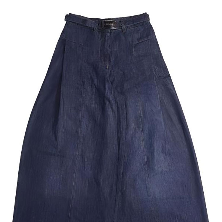 Shop (W) シャネル SS23 ワイドレッグ ルーズ デニム ジーンズ ブルー カラー P74945-V66449-NN574