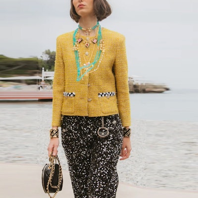 (W) CHANEL SS23 黃色粗花呢長袖外套 P73959-V65555-NL376 Shop (W) CHANEL SS23 黃色粗花呢長袖外套 P73959-V65555-NL376