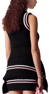 (Women) CHANEL SS23 Black Sleeveless Knit Dress with Logo Buttons and Pocket Design Women P74554-K10682-NN089 Shop (Women) CHANEL SS23 Black Sleeveless Knit Dress with Logo Buttons and Pocket Design Women P74554-K10682-NN089