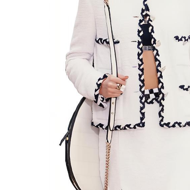 (Women) CHANEL SS23 Black White Tweed Single-Breasted Jacket for Women. P73933-V49084-00100 圖 3