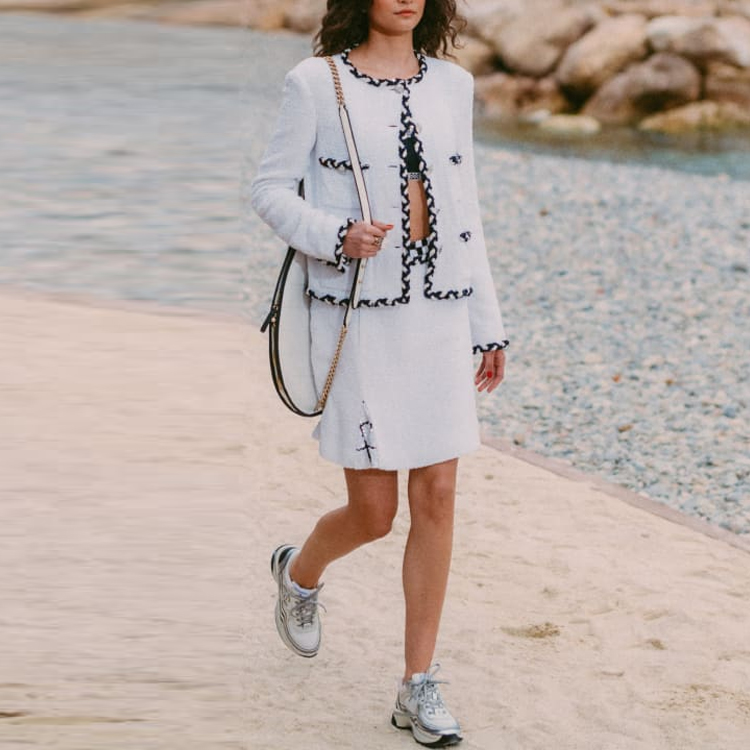 (Women) CHANEL SS23 Black White Tweed Single-Breasted Jacket for Women. P73933-V49084-00100 圖 7