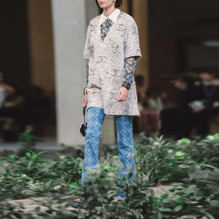 Details for (W) シャネル SS23 ダイヤモンド柄プリントデニム ジーンズ レディースカジュアルブルー P75250-V66857-NO706