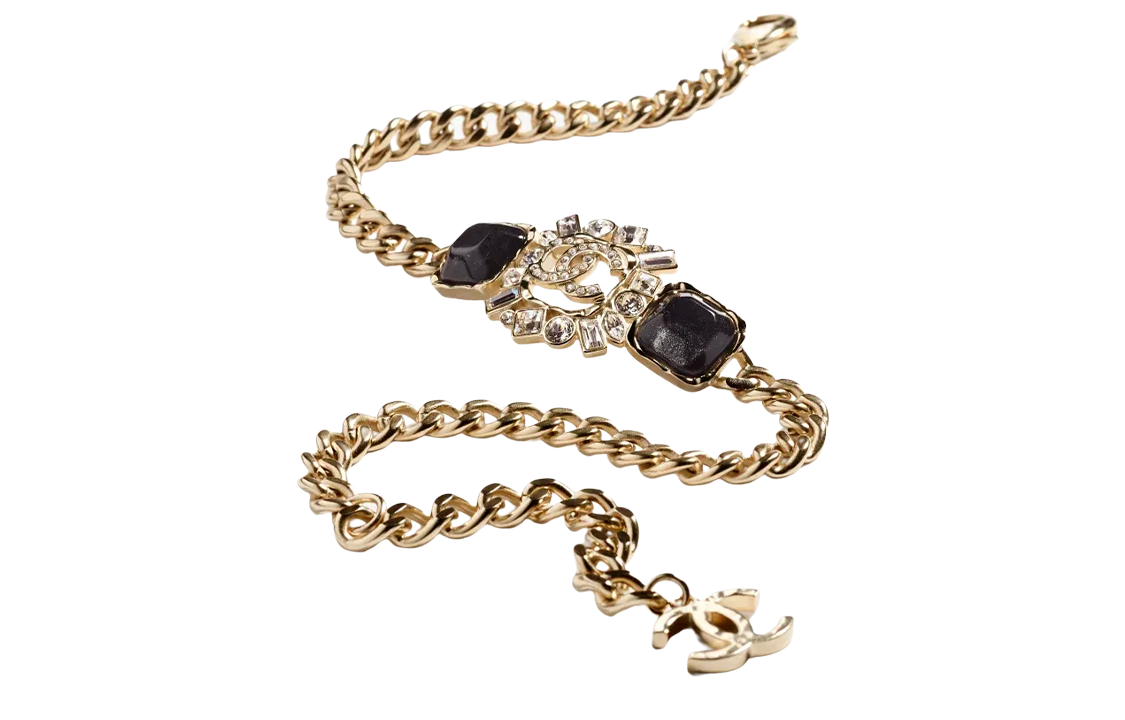 (Women) Chanel SS23 Gold Metal Resin Rhinestone Necklace for Women - Elegant & Stylish ABA252-B10375-NM943 圖 3