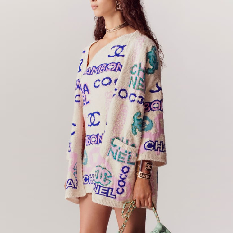 Details for (W) CHANEL SS23 塗鴉字母Logo提花針織毛衣 女裝 多色 P74736-K10718-NN056