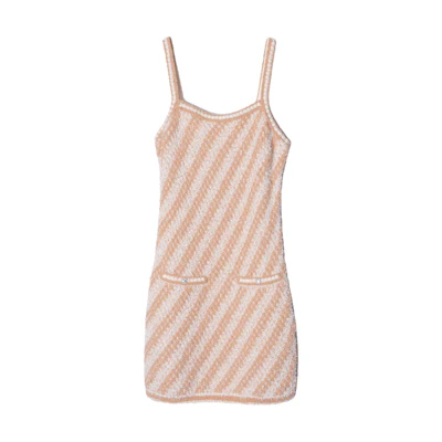 (Women) CHANEL SS23 Multicolor Striped Casual Camisole Dress for Women. P75036-K10755-NN594