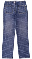(Women) CHANEL SS23 Polka Dot Logo Denim Jeans Women - Blue P74503-V66064-NM678 (Women) CHANEL SS23 Polka Dot Logo Denim Jeans Women - Blue P74503-V66064-NM678