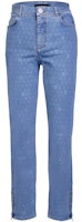 (Women) CHANEL SS23 Polka Dot Print Straight-Leg Jeans Women’s Light Denim Blue P74502-V66049-NM672 (Women) CHANEL SS23 Polka Dot Print Straight-Leg Jeans Women’s Light Denim Blue P74502-V66049-NM672