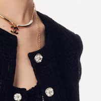 Details for (W) CHANEL SS24 Jaket Hitam Berpetak Lengan Panjang dengan Jalur Trim. P76730-V61458-94305