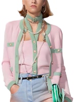 (Women) CHANEL SS24 Casual Round Neck Cashmere Sweater Light Pink with Hanger P76463-K10983-NU526 (Women) CHANEL SS24 Casual Round Neck Cashmere Sweater Light Pink with Hanger P76463-K10983-NU526