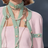 Details for (Women) CHANEL SS24 Casual Round Neck Cashmere Sweater Light Pink with Hanger P76463-K10983-NU526