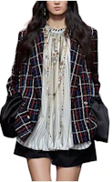 (Women) CHANEL SS24 Multicolor Plaid Collared Long-Sleeve Jacket. P77209-V68829-NW498 (Women) CHANEL SS24 Multicolor Plaid Collared Long-Sleeve Jacket. P77209-V68829-NW498