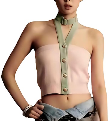 (W) CHANEL SS24 粉色無袖針織上衣搭配鈕扣細節 P76461-K10983-NU526 Buy (W) CHANEL SS24 粉色無袖針織上衣搭配鈕扣細節 P76461-K10983-NU526