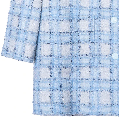 (Women) Chanel SS24 Blue Patch Pocket Plaid Button-Up Jacket P73383-V64905-NJ572 Shop (Women) Chanel SS24 Blue Patch Pocket Plaid Button-Up Jacket P73383-V64905-NJ572
