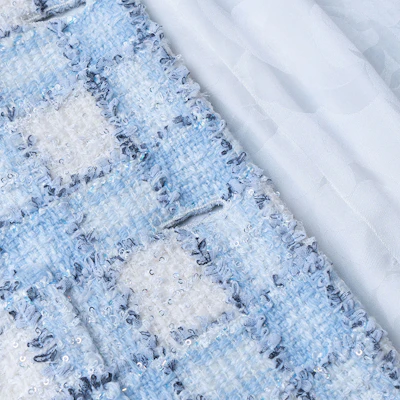 (Women) Chanel SS24 Blue Patch Pocket Plaid Button-Up Jacket P73383-V64905-NJ572 Purchase (Women) Chanel SS24 Blue Patch Pocket Plaid Button-Up Jacket P73383-V64905-NJ572