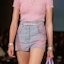 Shop (Women) CHANEL SS24 Gradient Mid-Rise Straight-Cut Denim Shorts for Women. P76403-V68290-NT299