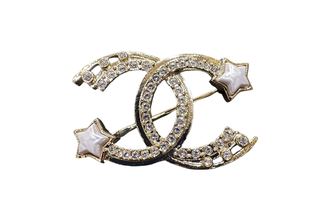 (Women) CHANEL Star Comet Rhinestone Double C Brooch Gold -  Fashion Accessory. ABC472-B15459-NU624 圖 2