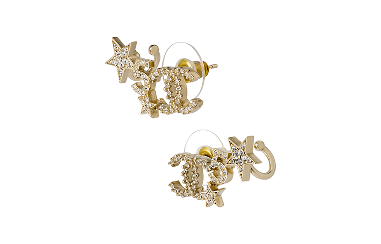 (Women) CHANEL Star No.5 Gold Metal & Rhinestone Earrings for Women - Gold. AB8071-B07810-NH432 圖 2