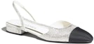 Order (W) Chanel Strass 20mm Slingbacks Perak Hitam Grosgrain G31319-Y56637-K5973