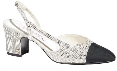 CHANEL香奈兒 水鑽裝飾 粗跟 高筒鞋 女款 銀色 Order CHANEL香奈兒 水鑽裝飾 粗跟 高筒鞋 女款 銀色