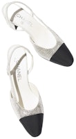 (W) シャネル ストラス 65mm スリングバック シルバーブラック (Chanel Strass 65mm Slingback Silver/Black) G31318-Y56637-K5973 Shop (W) シャネル ストラス 65mm スリングバック シルバーブラック (Chanel Strass 65mm Slingback Silver/Black) G31318-Y56637-K5973