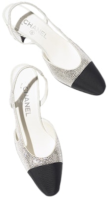 (Women) Chanel Strass 65mm Slingbacks Silver Black Grosgrain G31318-Y56637-K5973 Shop (Women) Chanel Strass 65mm Slingbacks Silver Black Grosgrain G31318-Y56637-K5973