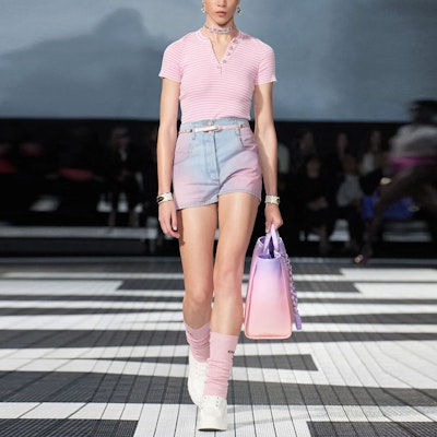 (Women) CHANEL Striped Button Pullover Short Sleeve Pink T-Shirt Women SS24 Collection. P76521-K10998-NT454 Shop (Women) CHANEL Striped Button Pullover Short Sleeve Pink T-Shirt Women SS24 Collection. P76521-K10998-NT454