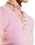 Cheap (Women) CHANEL Striped Button Pullover Short Sleeve Pink T-Shirt Women SS24 Collection. P76521-K10998-NT454