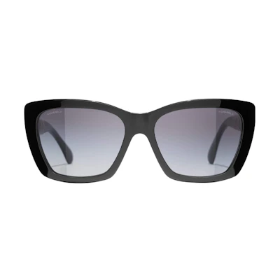 (Women) CHANEL Stylish Butterfly Black Sunglasses for Women. CH5476Q1082S6