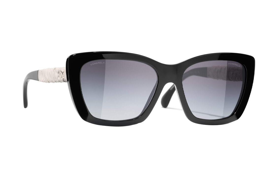 Lookbook (Women) CHANEL Stylish Butterfly Black Sunglasses for Women. CH5476Q1082S6