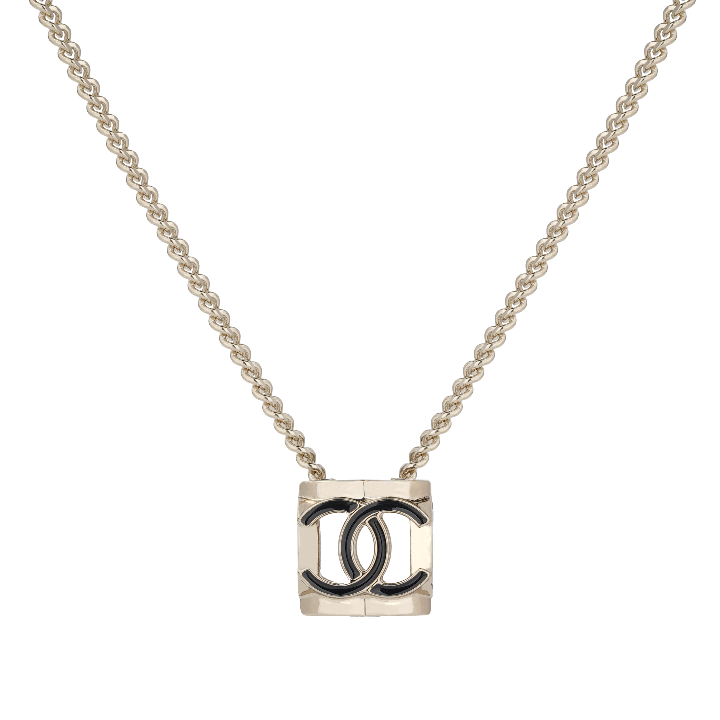 Shop (Women) CHANEL Stylish Versatile Chain Necklace for Women - Gold/Black. AB9518B09514NK893