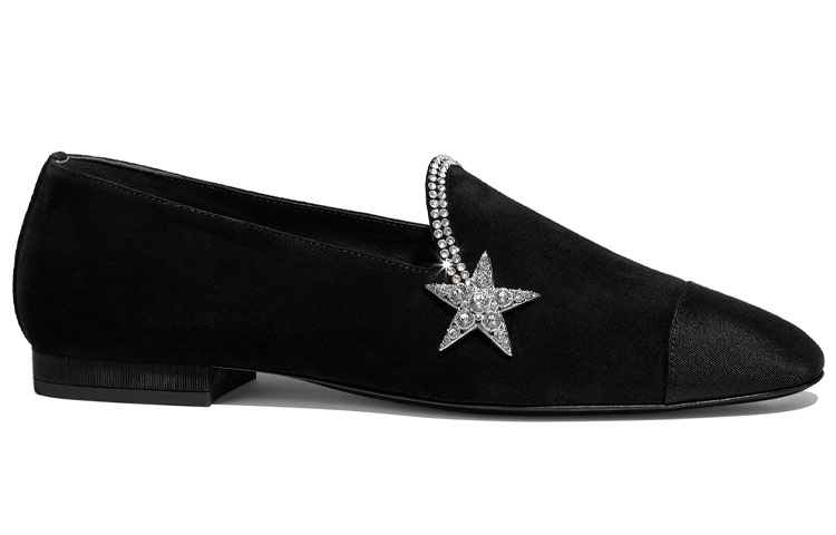 (W) Chanel Suede 'Black Calfskin Flats' 圖 2