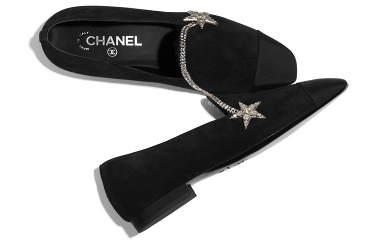 (W) Chanel Suede 'Black Calfskin Flats' 圖 5