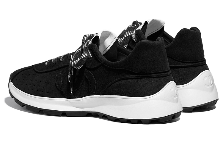 (W) Chanel Suede and Lambskin Sneakers 'Black' 圖 3
